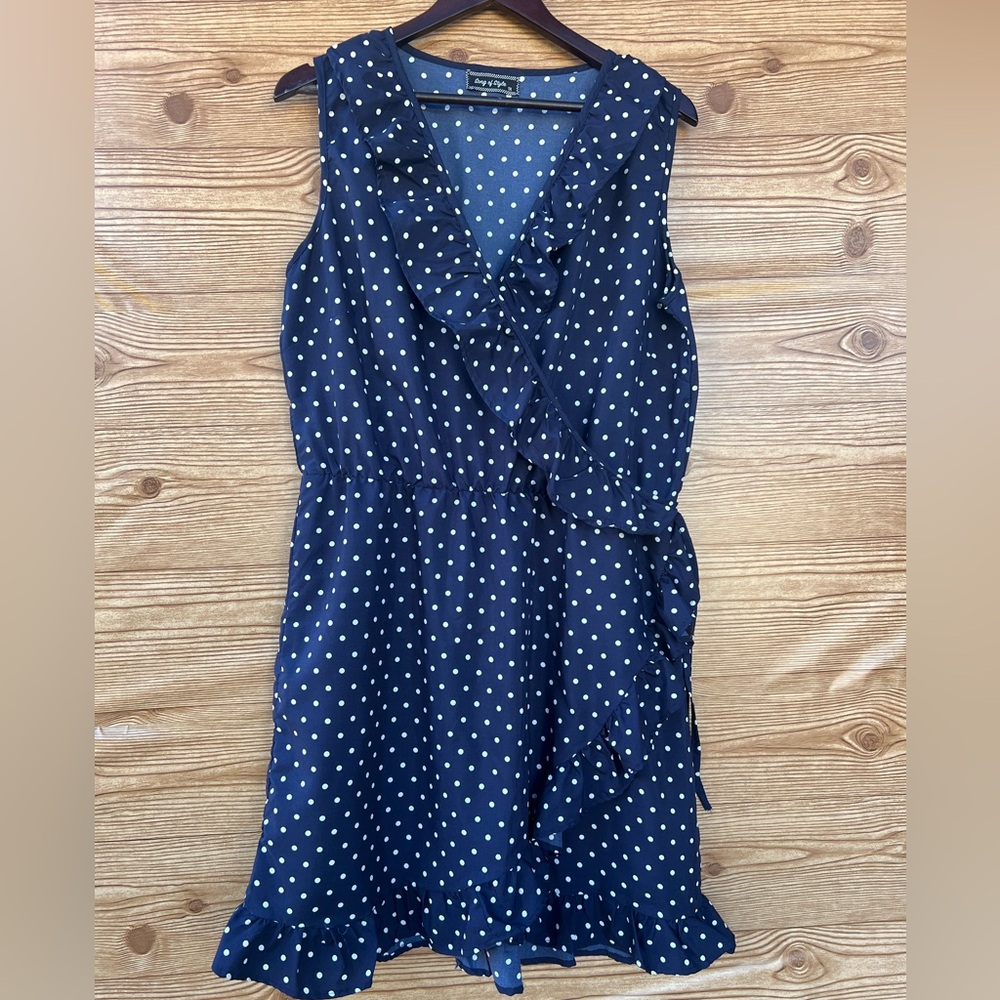 Song of Style Polka Dot Ruffle Dress Size XL